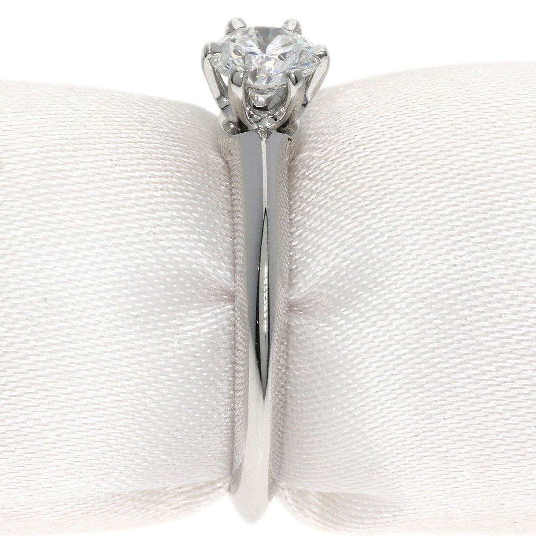 TIFFANY&Co. Ring PT950 Silver solitaire diamond knife edge Women Used Authentic