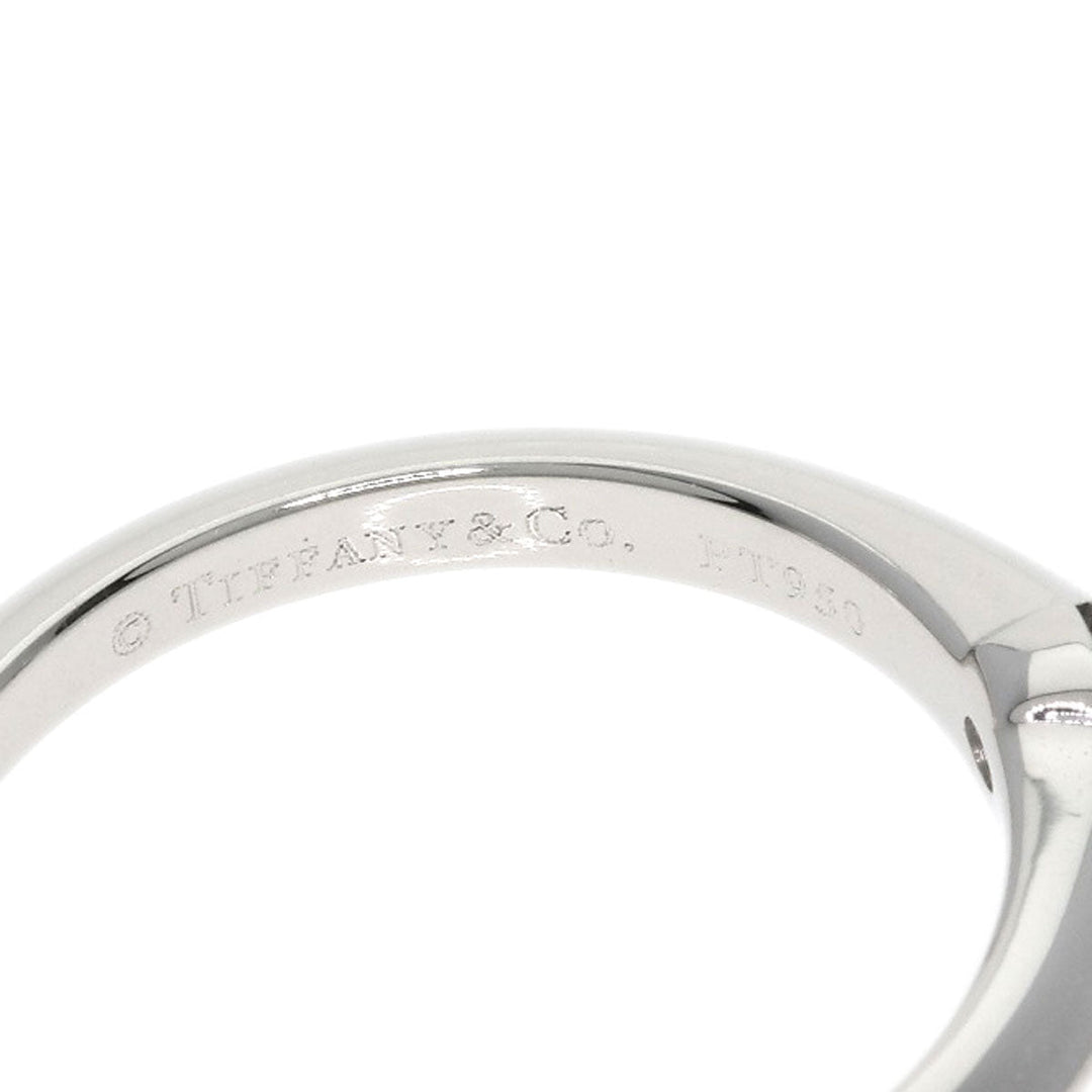 TIFFANY&Co. Ring PT950 Silver solitaire diamond knife edge Women Used Authentic