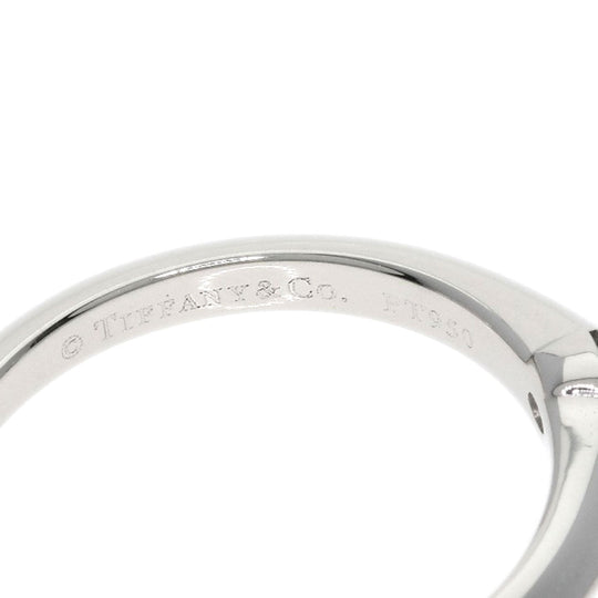 TIFFANY&Co. Ring PT950 Silver solitaire diamond knife edge Women Used Authentic