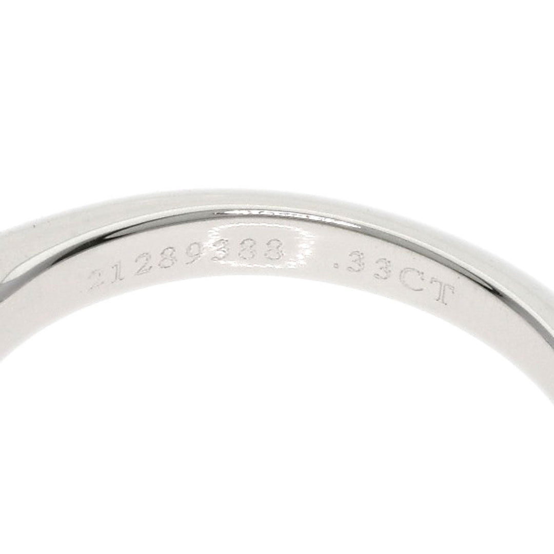 TIFFANY&Co. Ring PT950 Silver solitaire diamond knife edge Women Used Authentic