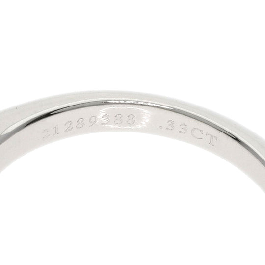 TIFFANY&Co. Ring PT950 Silver solitaire diamond knife edge Women Used Authentic