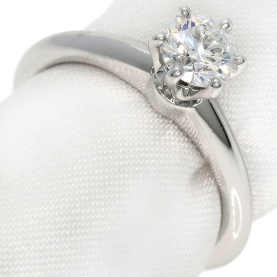 TIFFANY&Co. Ring PT950 Silver solitaire diamond knife edge