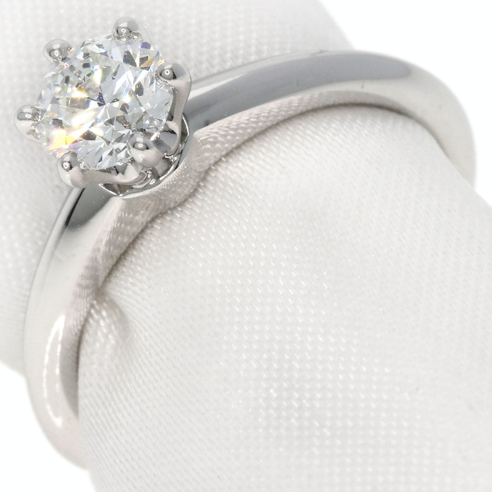 TIFFANY&Co. Ring PT950 Silver solitaire diamond knife edge