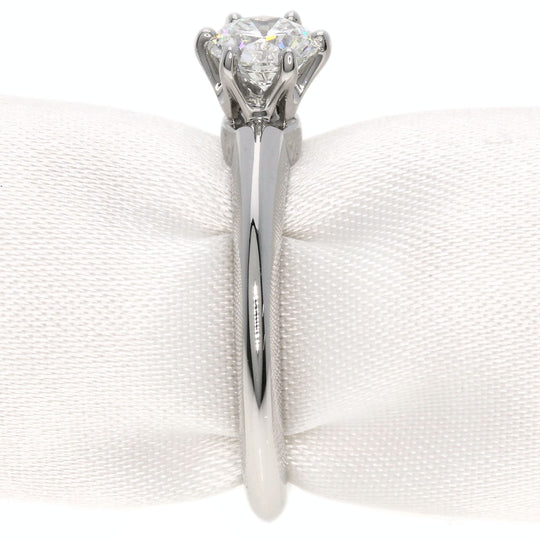 TIFFANY&Co. Ring PT950 Silver solitaire diamond knife edge