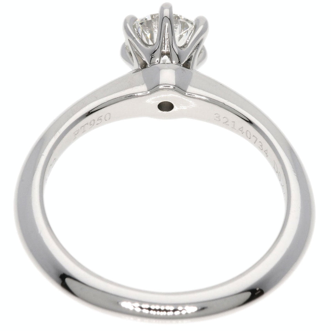 TIFFANY&Co. Ring PT950 Silver solitaire diamond knife edge