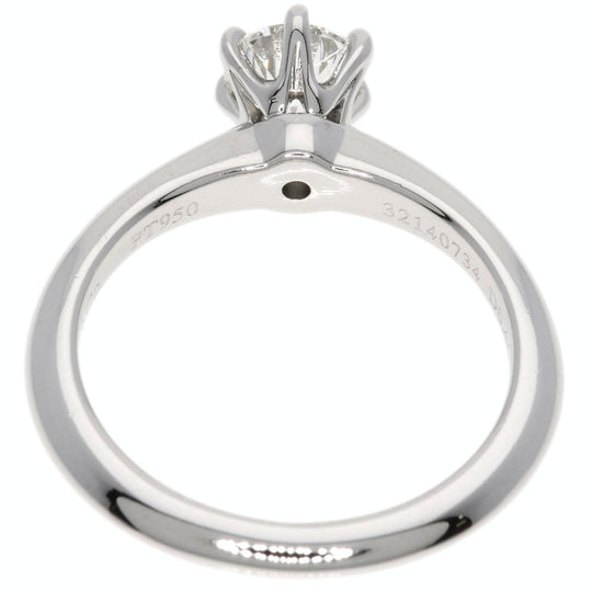 TIFFANY&Co. Ring PT950 Silver solitaire diamond knife edge