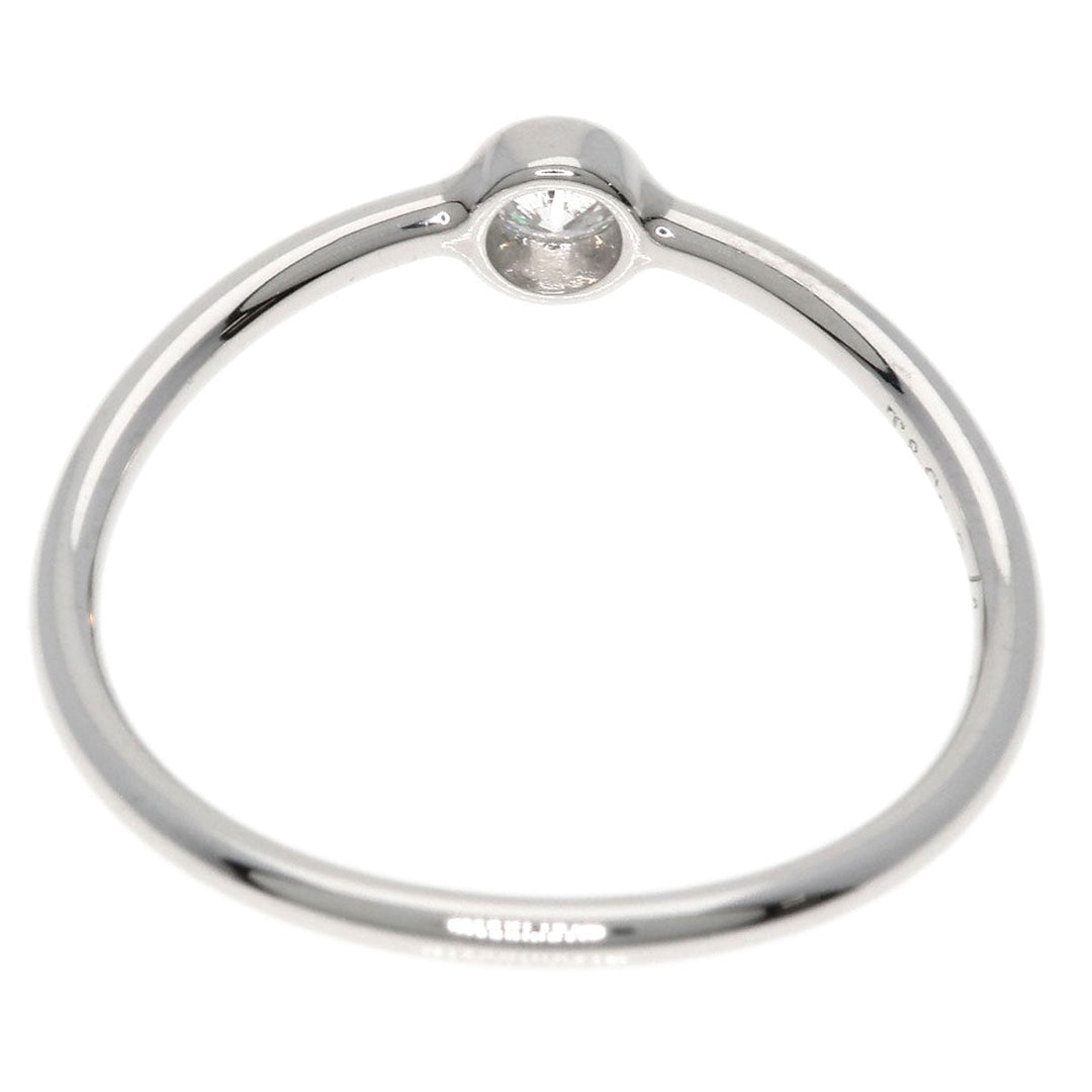 TIFFANY&Co. Ring PT950 Silver Wave 1P Diamond Women Used Authentic
