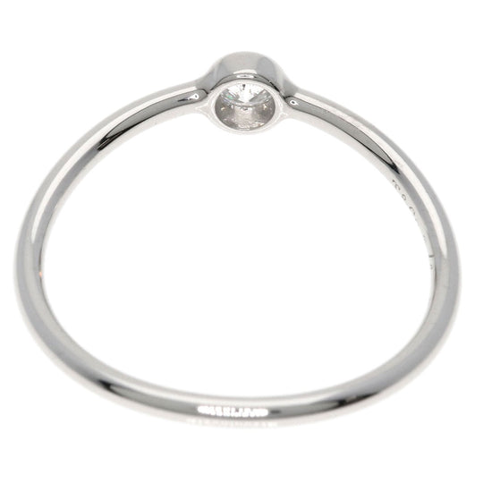 TIFFANY&Co. Ring PT950 Silver Wave 1P Diamond Women Used Authentic