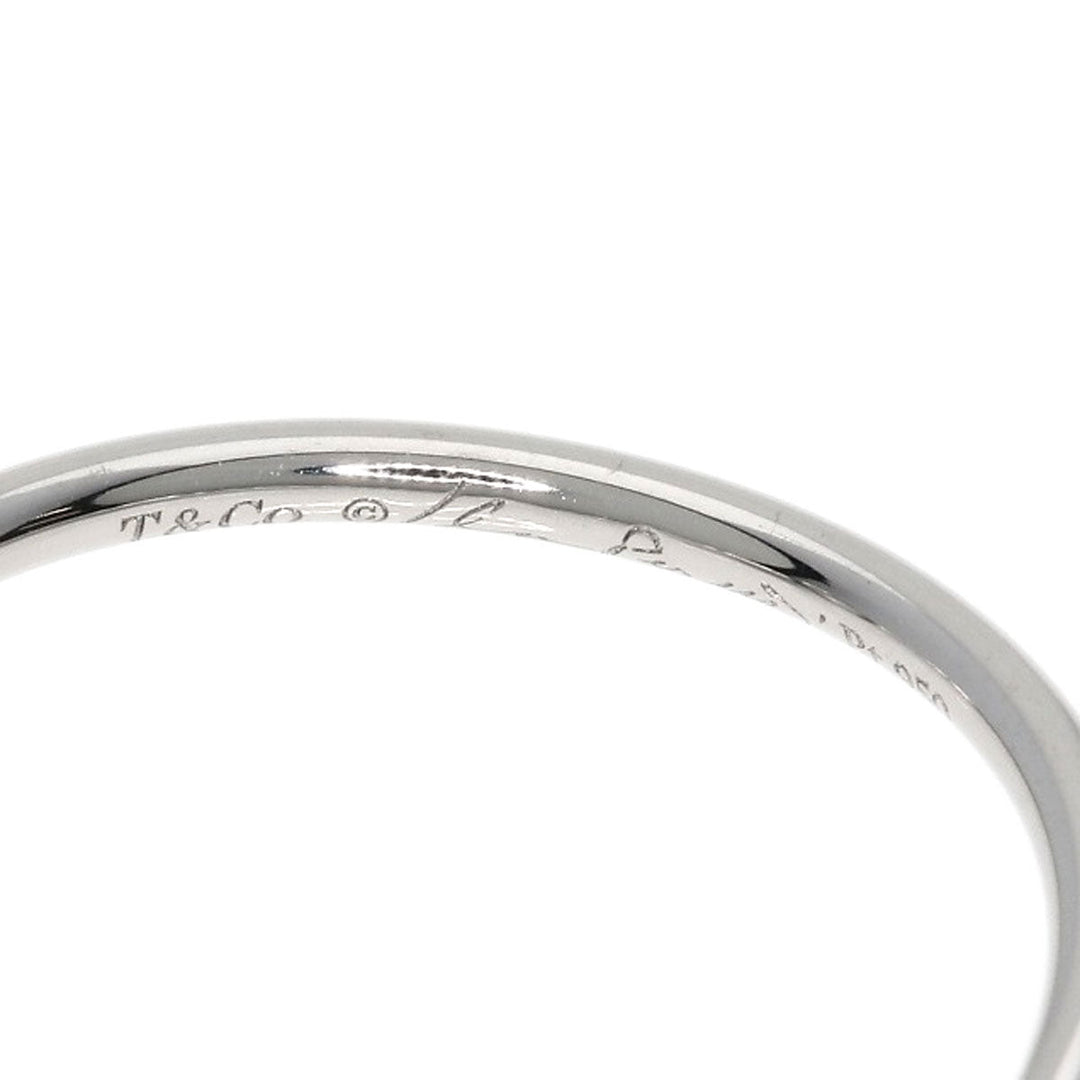 TIFFANY&Co. Ring PT950 Silver Wave 1P Diamond Women Used Authentic