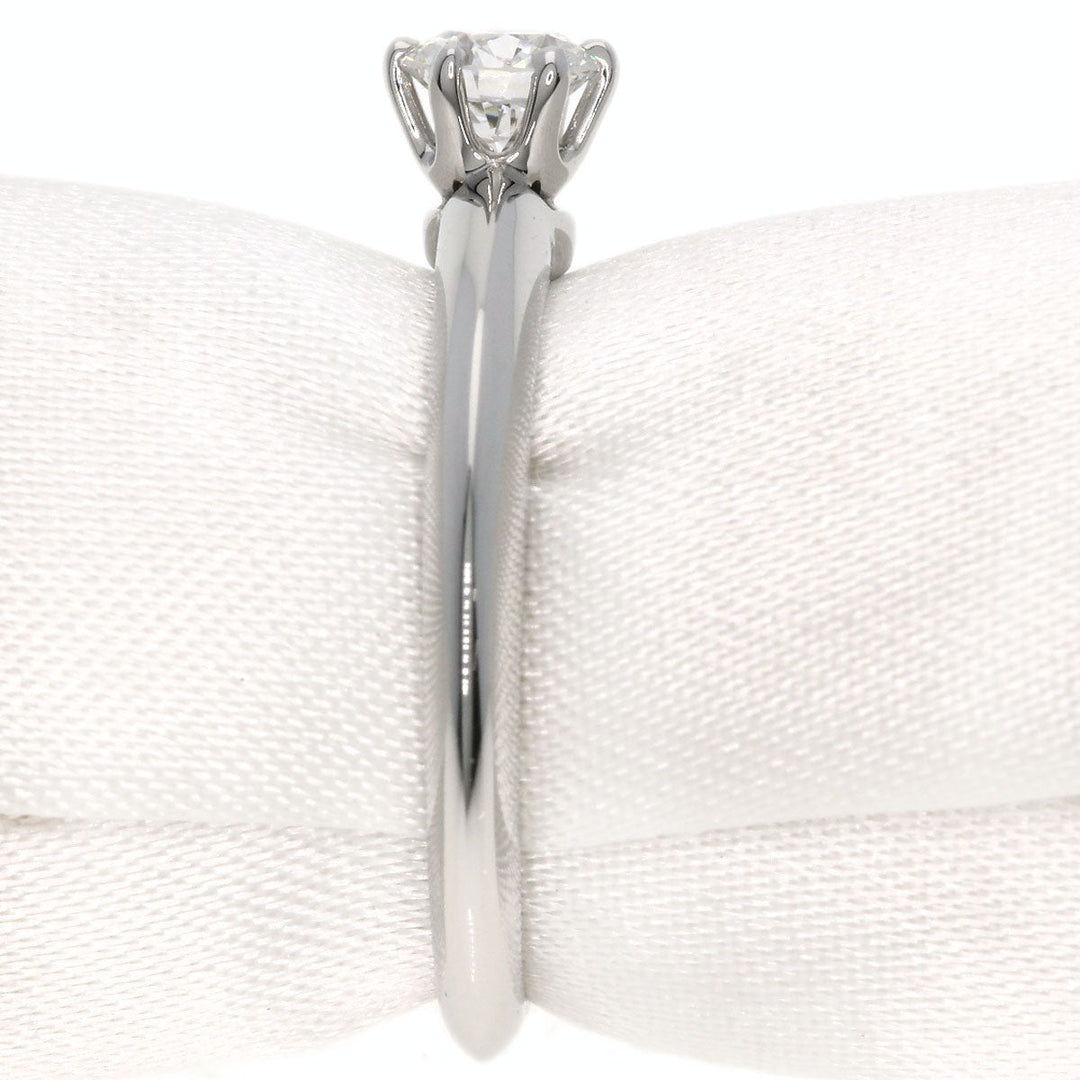 TIFFANY&Co. Ring PT950 Silver solitaire diamond knife edge Women Used Authentic