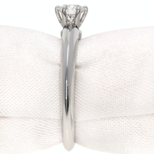 TIFFANY&Co. Ring PT950 Silver solitaire diamond knife edge Women Used Authentic