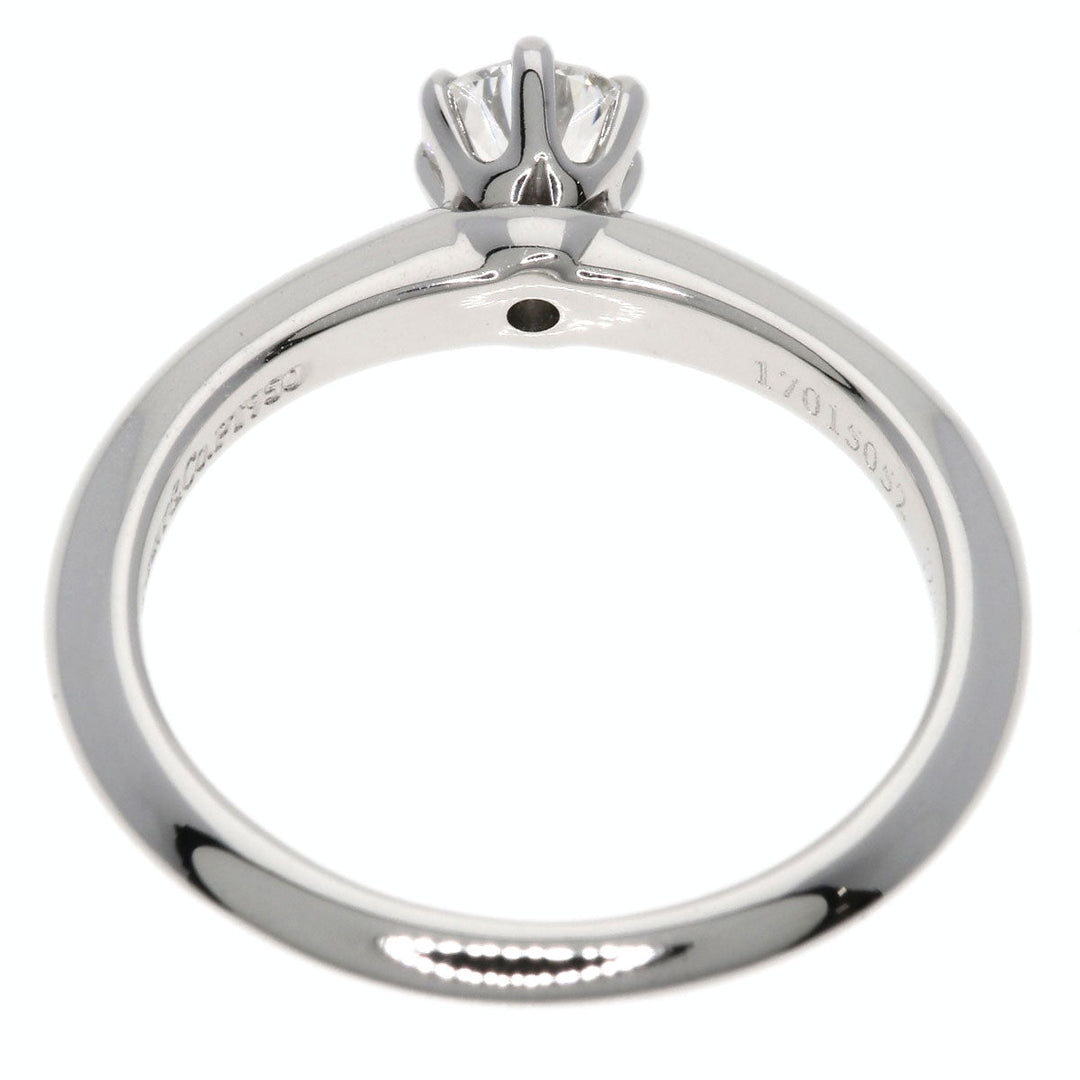 TIFFANY&Co. Ring PT950 Silver solitaire diamond knife edge Women Used Authentic