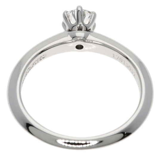 TIFFANY&Co. Ring PT950 Silver solitaire diamond knife edge Women Used Authentic