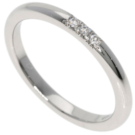 TIFFANY&Co. Ring PT950 Silver Forever 3P Diamond Women Used Authentic