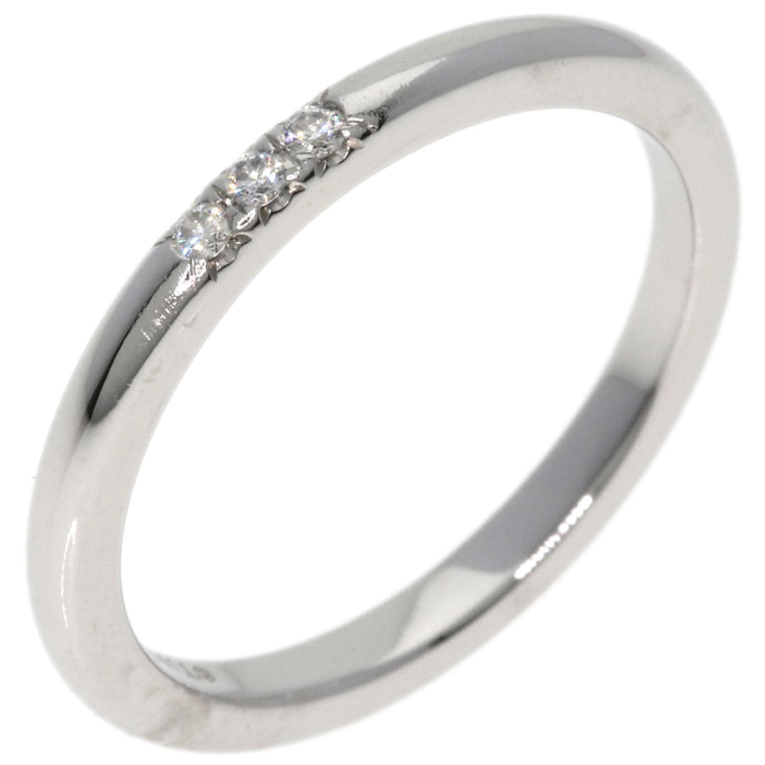 TIFFANY&Co. Ring PT950 Silver Forever 3P Diamond Women Used Authentic