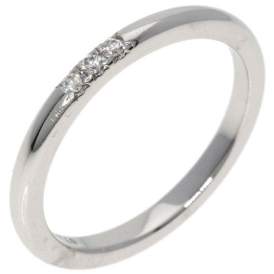 TIFFANY&Co. Ring PT950 Silver Forever 3P Diamond Women Used Authentic
