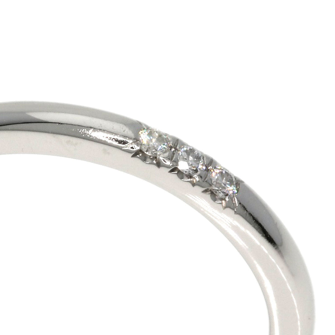 TIFFANY&Co. Ring PT950 Silver Forever 3P Diamond Women Used Authentic
