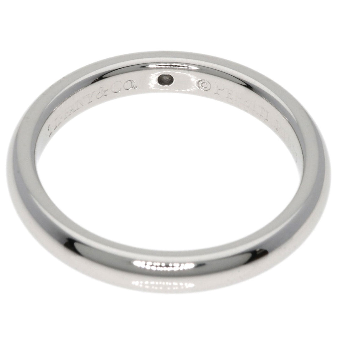 TIFFANY&Co. Ring PT950 Silver Stacking band 1P diamond Women Used Authentic