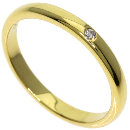 TIFFANY&Co. Ring 18K Yellow Gold gold Classic Band 1P Diamond Women Used Authentic
