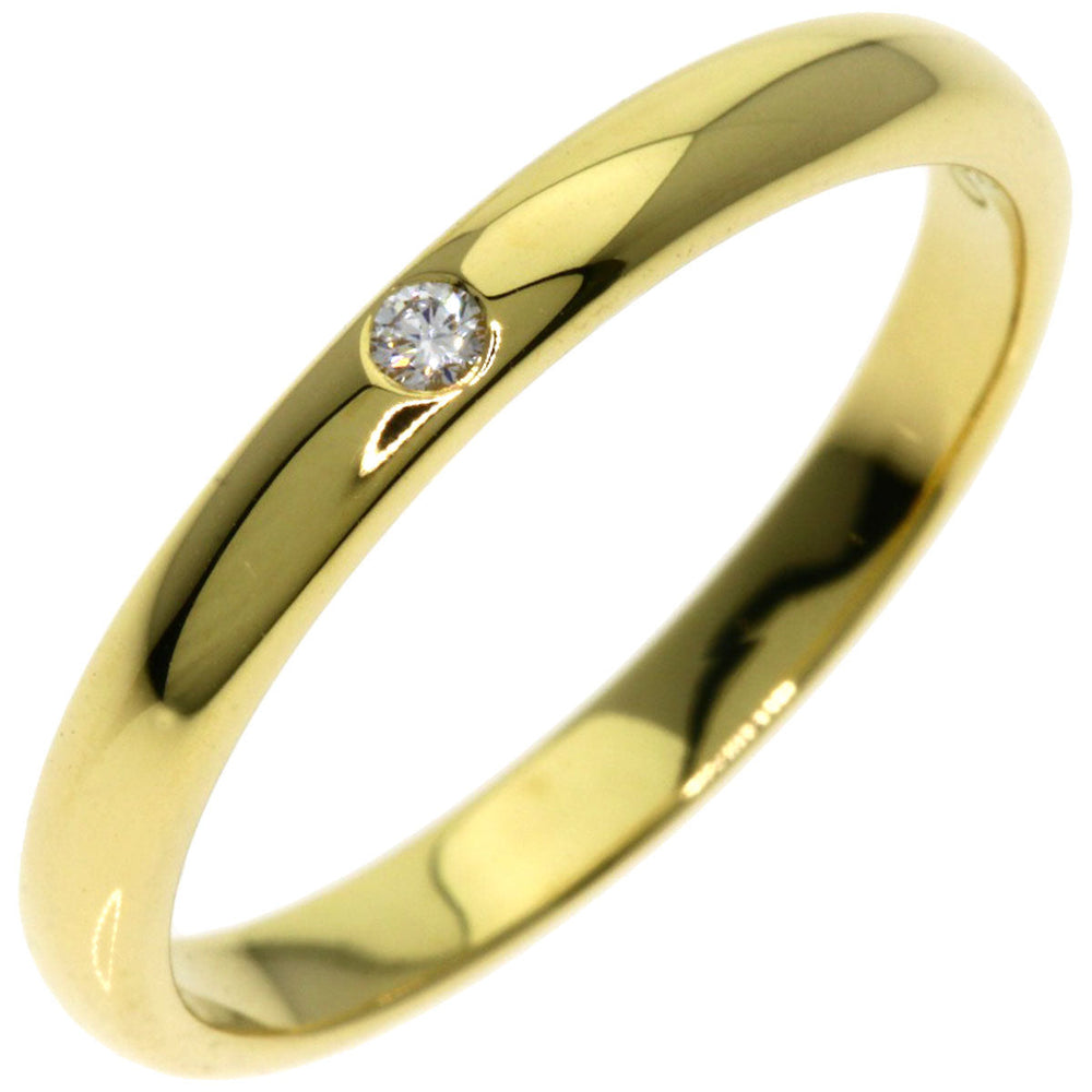 TIFFANY&Co. Ring 18K Yellow Gold gold Classic Band 1P Diamond Women Used Authentic