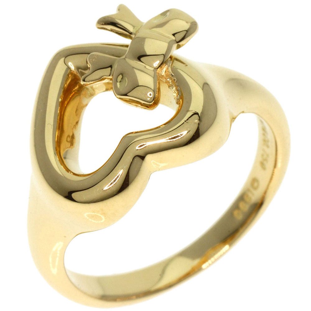 TIFFANY&Co. Ring 18K Yellow Gold gold Heart with Bow Women Used Authentic