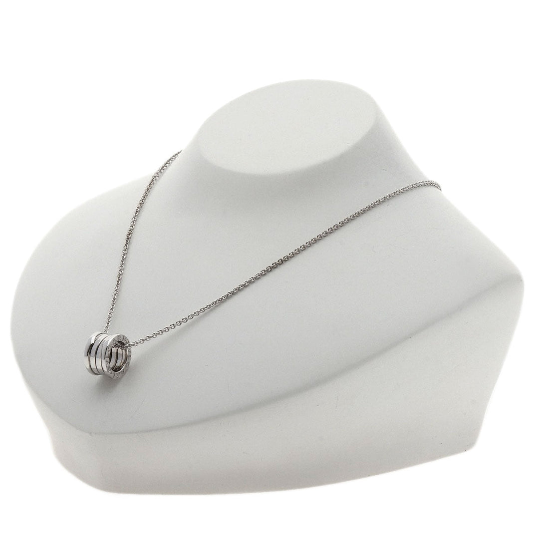 BVLGARI Necklace K18WG Silver B-zero1 B-zero one