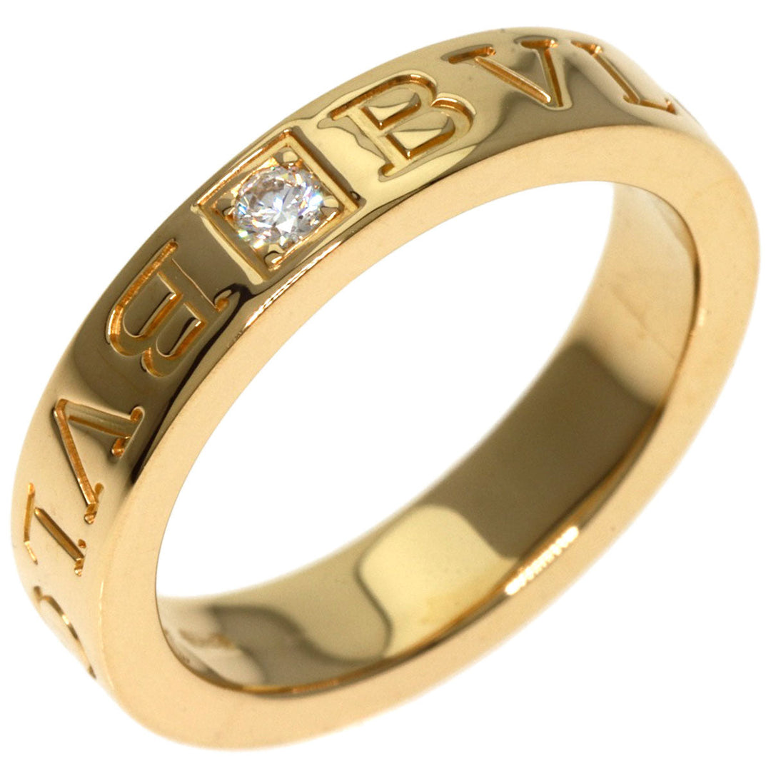 BVLGARI Ring 18K Yellow Gold gold BVLGARI BVLGARI Double Logo 1P Diamond Women Used Authentic