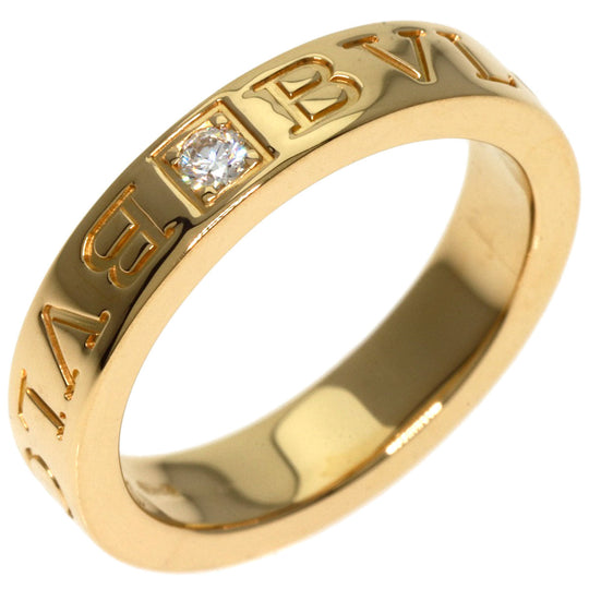 BVLGARI Ring 18K Yellow Gold gold BVLGARI BVLGARI Double Logo 1P Diamond Women Used Authentic