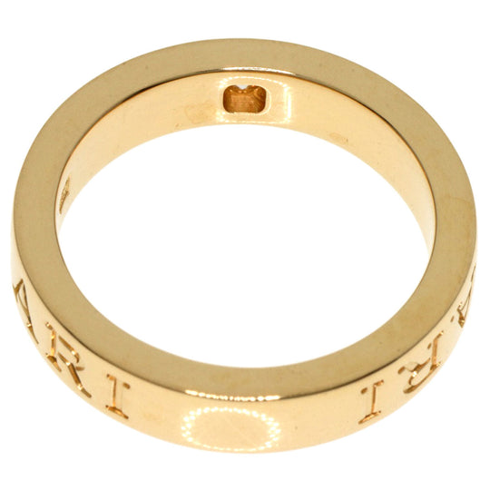 BVLGARI Ring 18K Yellow Gold gold BVLGARI BVLGARI Double Logo 1P Diamond Women Used Authentic