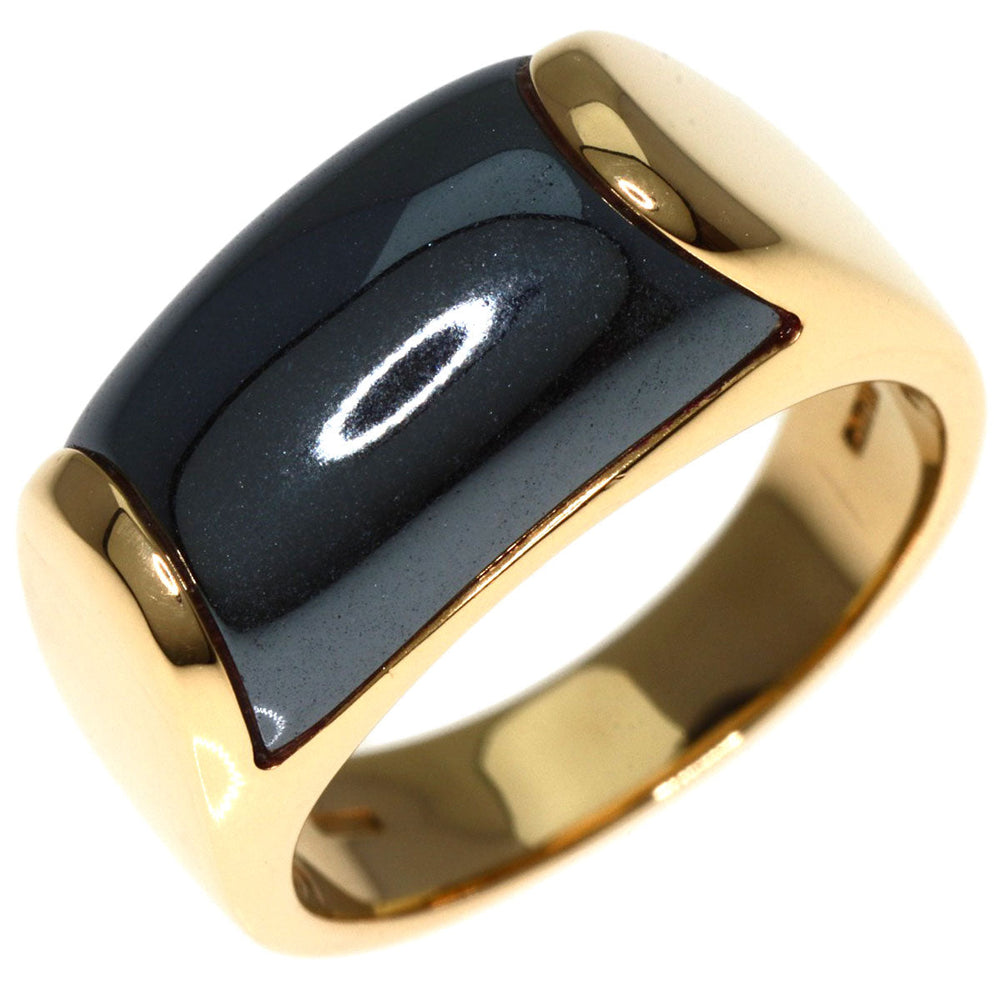 BVLGARI Ring 18K Yellow Gold gold Tronchetto hematite