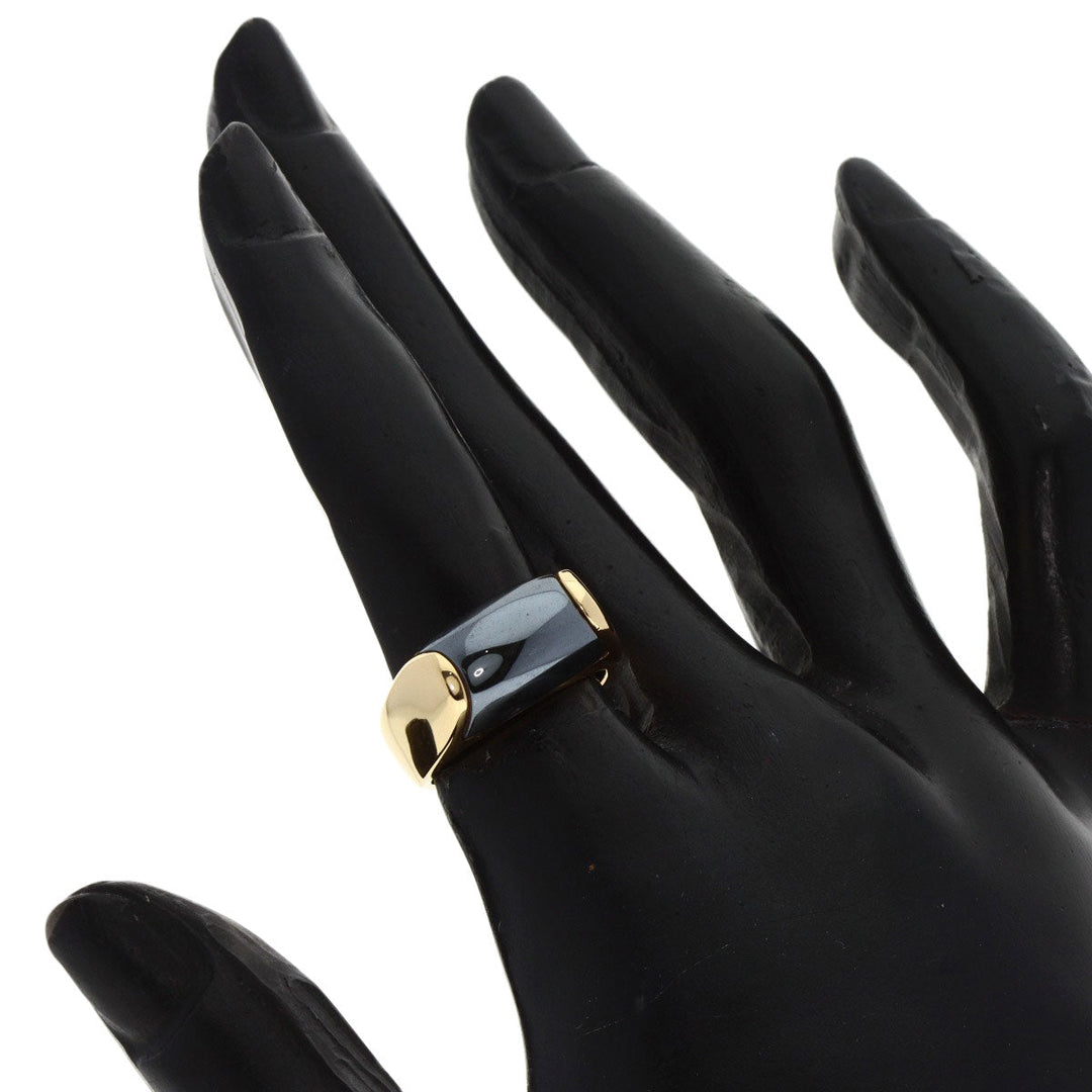 BVLGARI Ring 18K Yellow Gold gold Tronchetto hematite