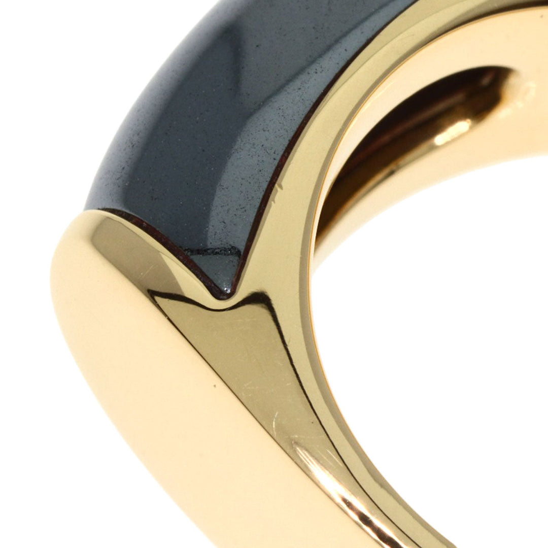 BVLGARI Ring 18K Yellow Gold gold Tronchetto hematite