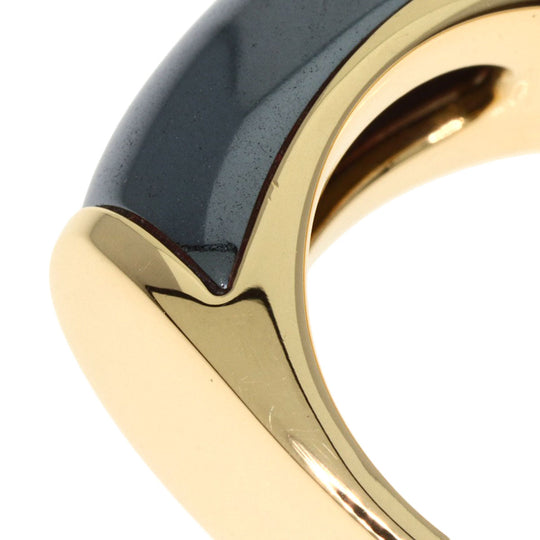 BVLGARI Ring 18K Yellow Gold gold Tronchetto hematite