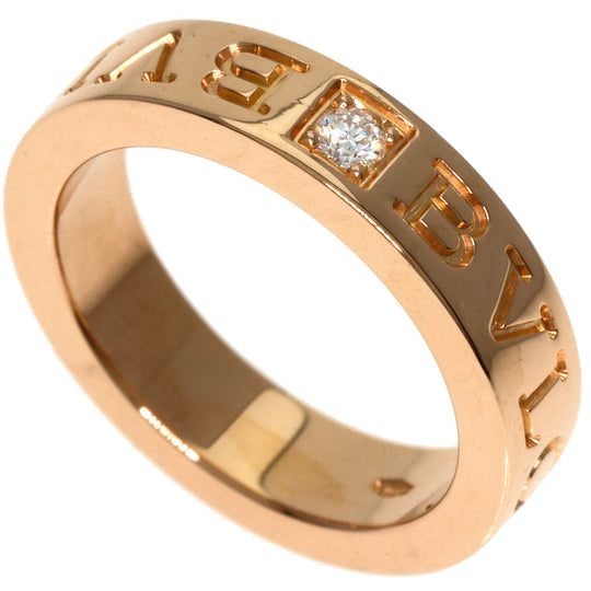 BVLGARI Ring 18K Pink Gold gold BVLGARI BVLGARI Double Logo 1P Diamond