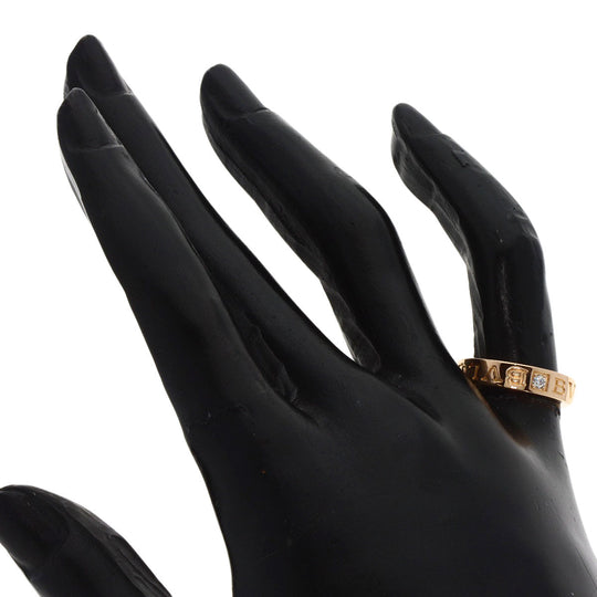 BVLGARI Ring 18K Pink Gold gold BVLGARI BVLGARI Double Logo 1P Diamond