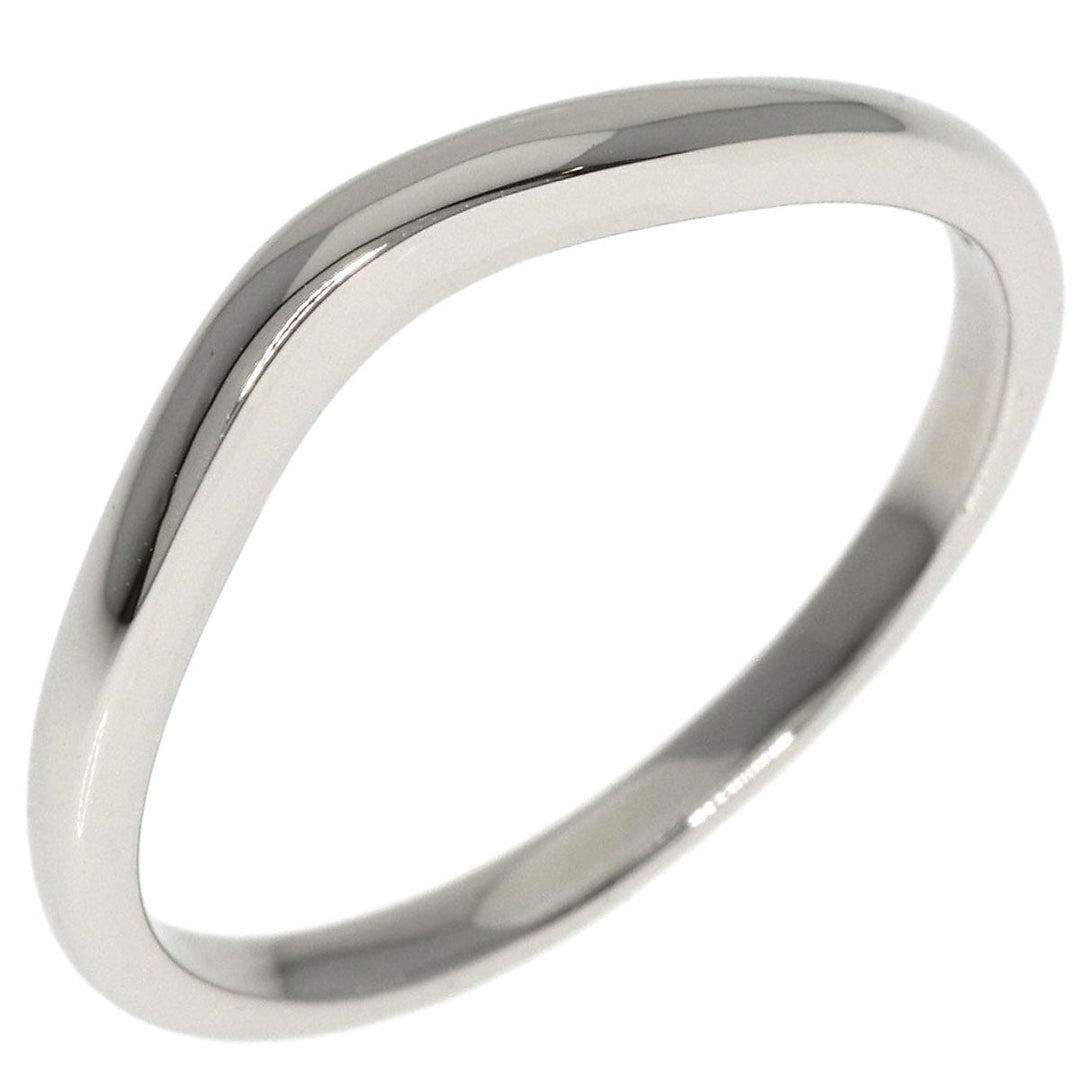 BVLGARI Ring PT950 Silver corona curve Women Used Authentic