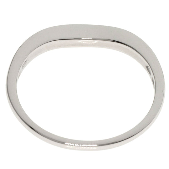 BVLGARI Ring PT950 Silver corona curve Women Used Authentic
