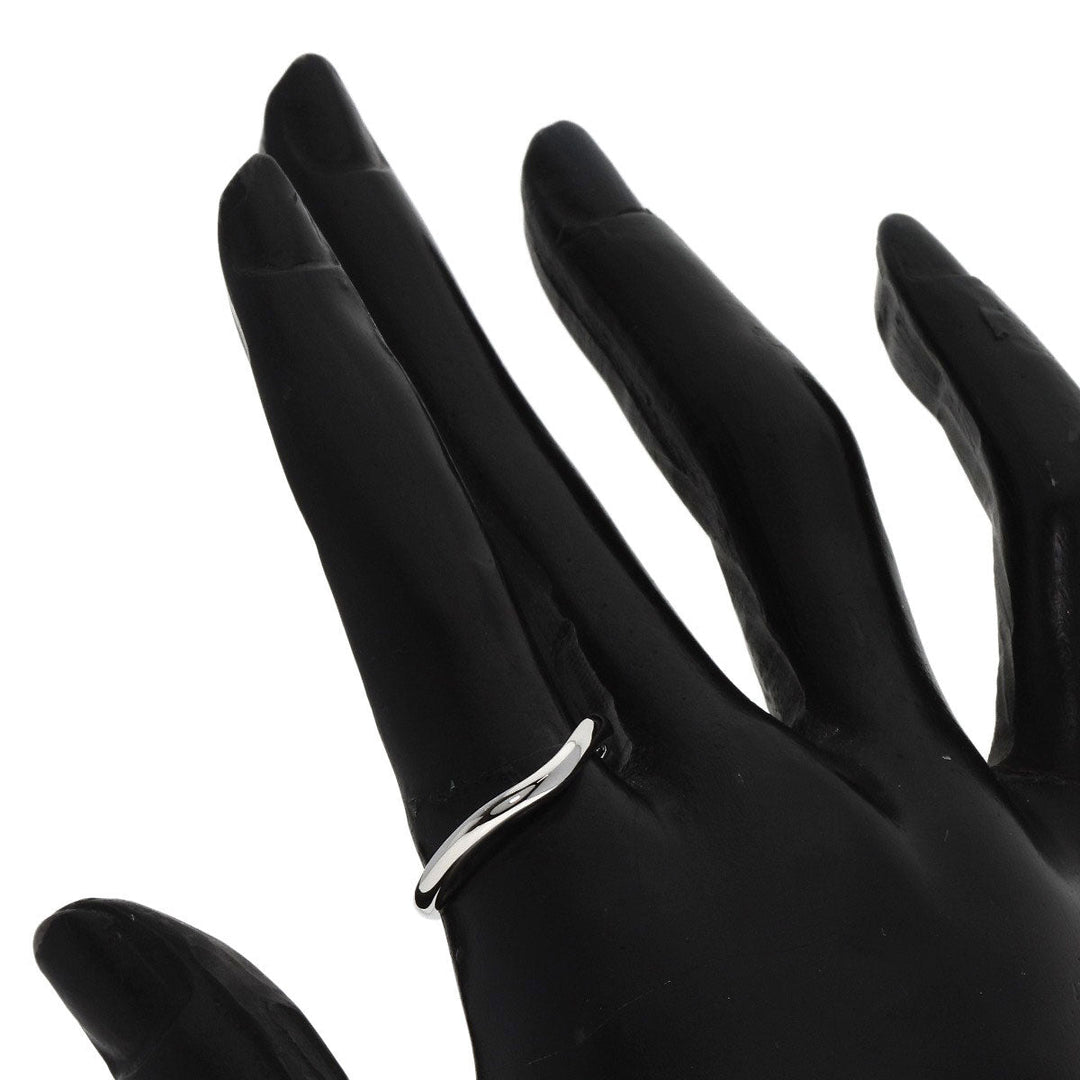BVLGARI Ring PT950 Silver corona curve Women Used Authentic