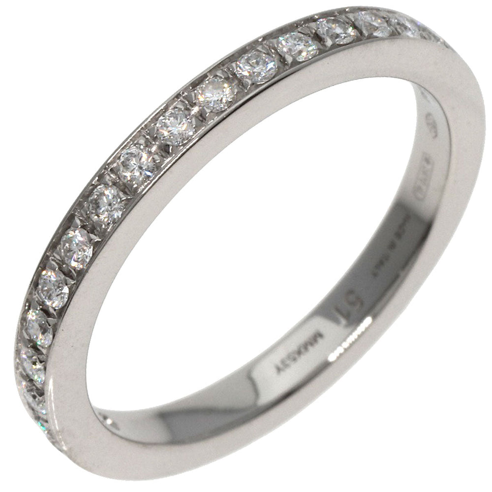 BVLGARI Ring PT950 Silver Dedicata A Venezia Half Eternity Diamond #51 Women Used Authentic