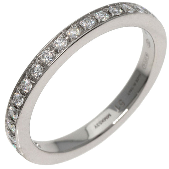 BVLGARI Ring PT950 Silver Dedicata A Venezia Half Eternity Diamond #51 Women Used Authentic