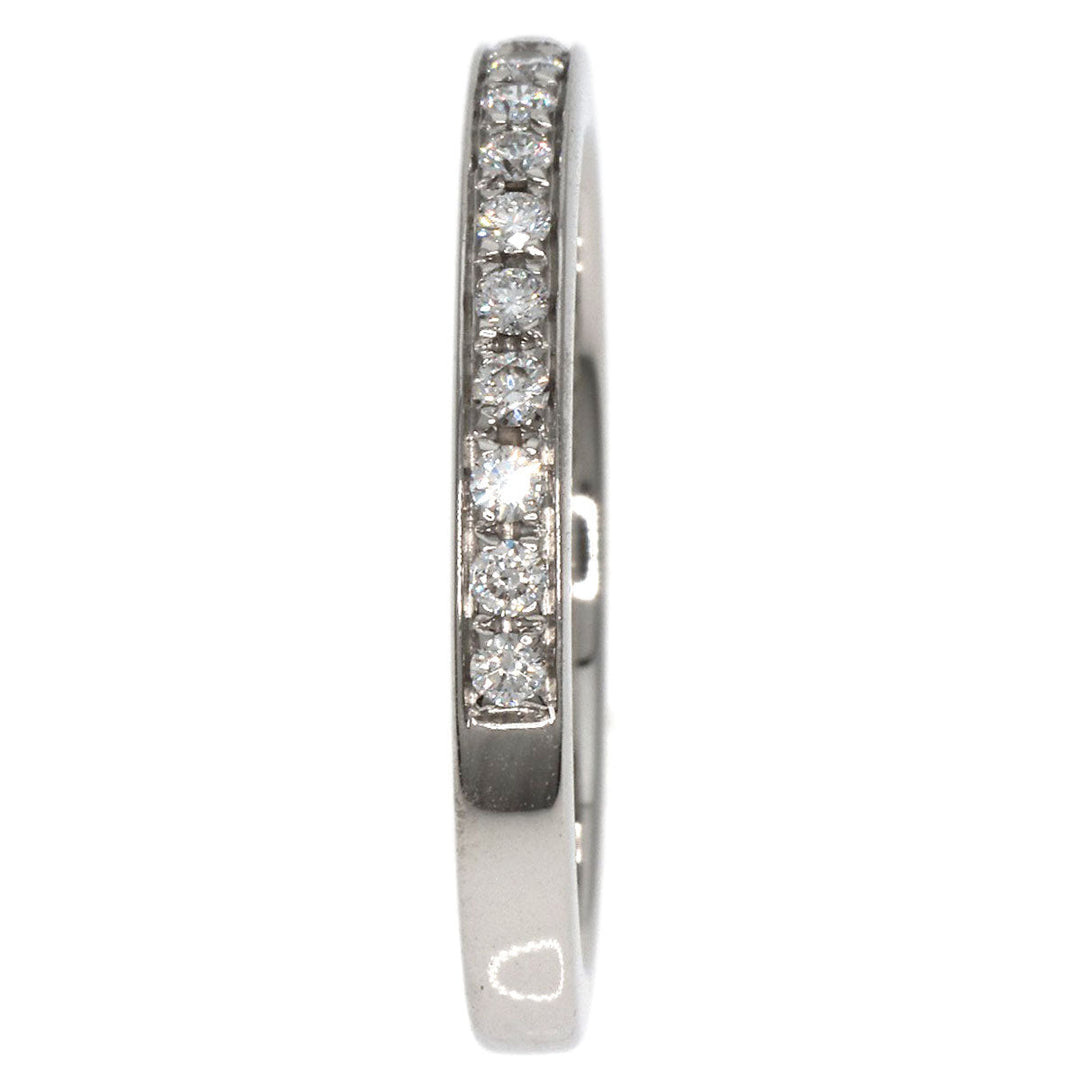 BVLGARI Ring PT950 Silver Dedicata A Venezia Half Eternity Diamond #51 Women Used Authentic