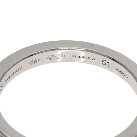 BVLGARI Ring PT950 Silver Dedicata A Venezia Half Eternity Diamond #51 Women Used Authentic