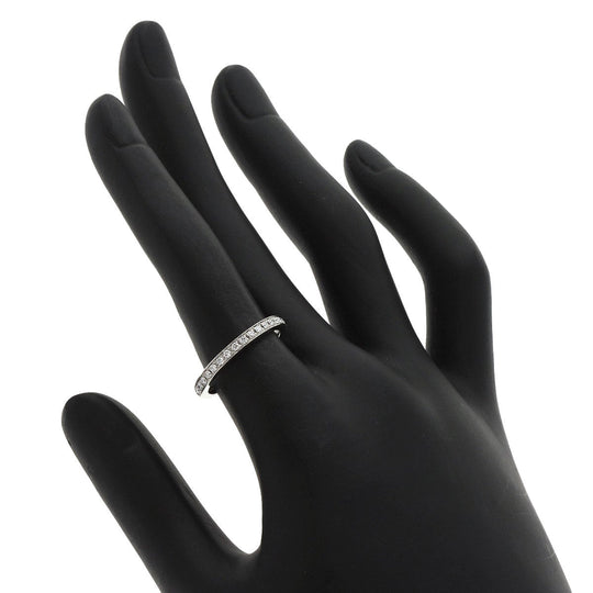 BVLGARI Ring PT950 Silver Dedicata A Venezia Half Eternity Diamond #51 Women Used Authentic
