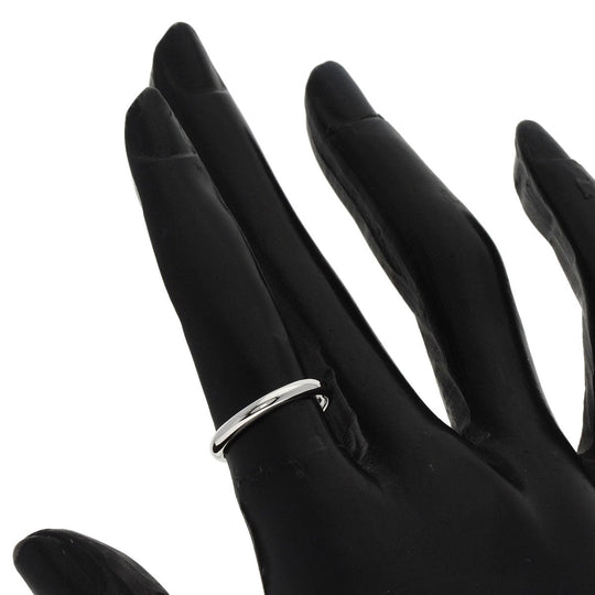 BVLGARI Ring PT950 Silver Feddy wedding Women Used Authentic