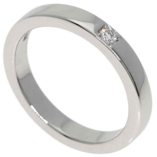 BVLGARI Ring PT950 Silver Marry Me 1P Diamond Women Used Authentic