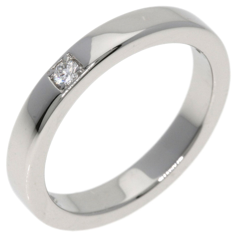 BVLGARI Ring PT950 Silver Marry Me 1P Diamond Women Used Authentic