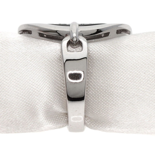 BVLGARI Ring K18WG Silver Asturale Cerki Women Used Authentic