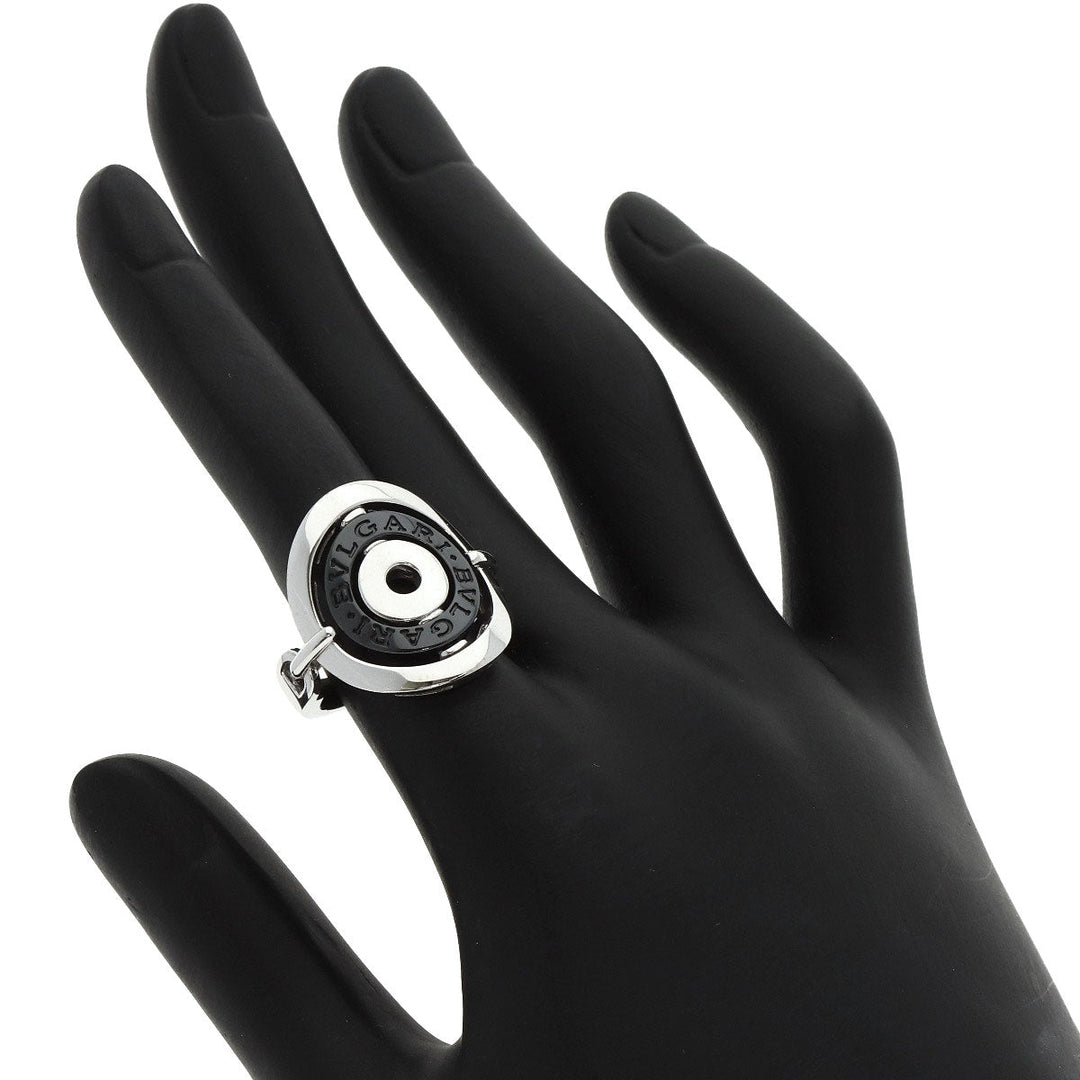BVLGARI Ring K18WG Silver Asturale Cerki Women Used Authentic
