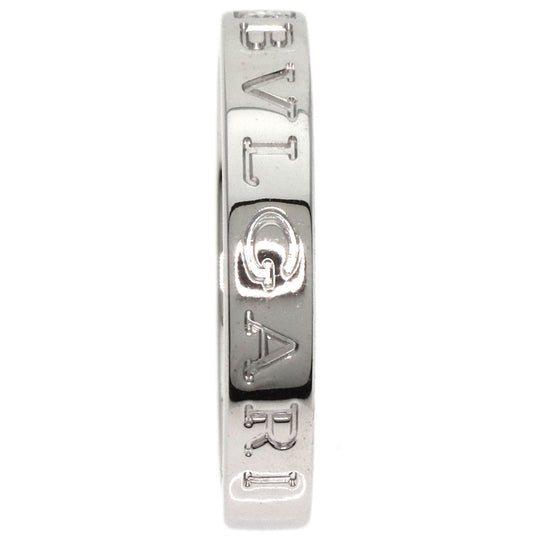 BVLGARI Ring K18WG Silver Double logo 1P Diamond