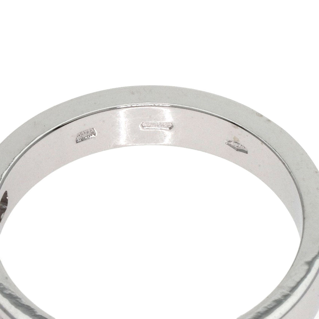 BVLGARI Ring K18WG Silver Double logo 1P Diamond